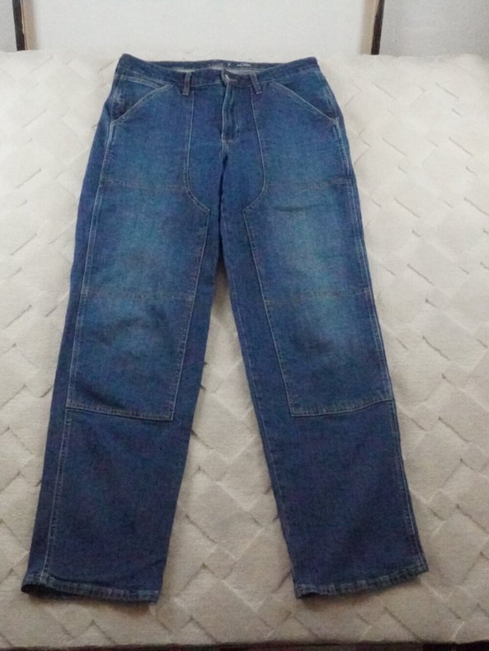 Old Navy High Rise Loose Fit Jean Womens 12 Double Knee